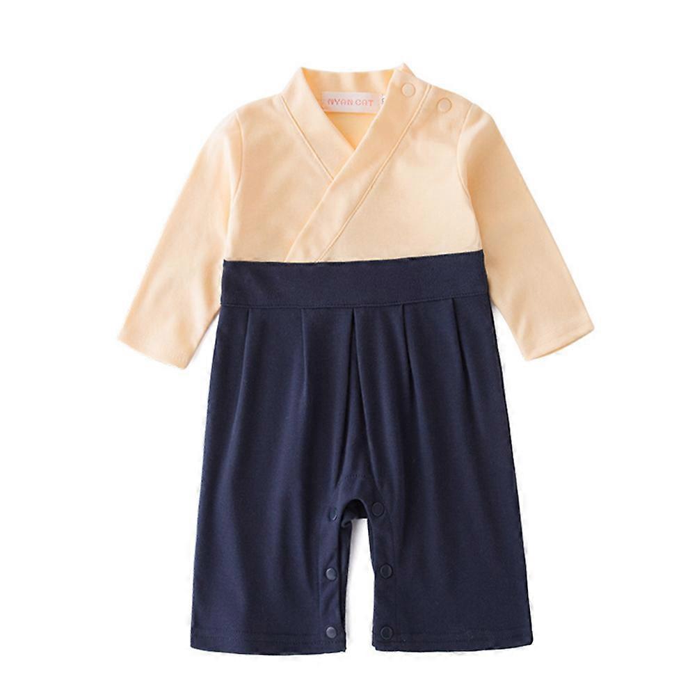 Baby Kimono Bodysuit Toddler Jumpsuit Long Sleeve Playing Comfortable Wearing 1 Set