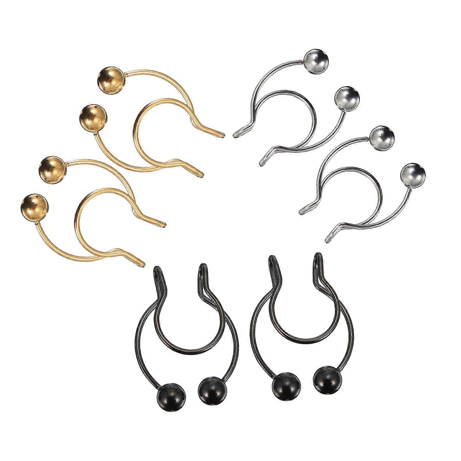 Assorted Color Nose Ornaments Crafted with Stainless Steel Comfortable to Wear 6 Pcs