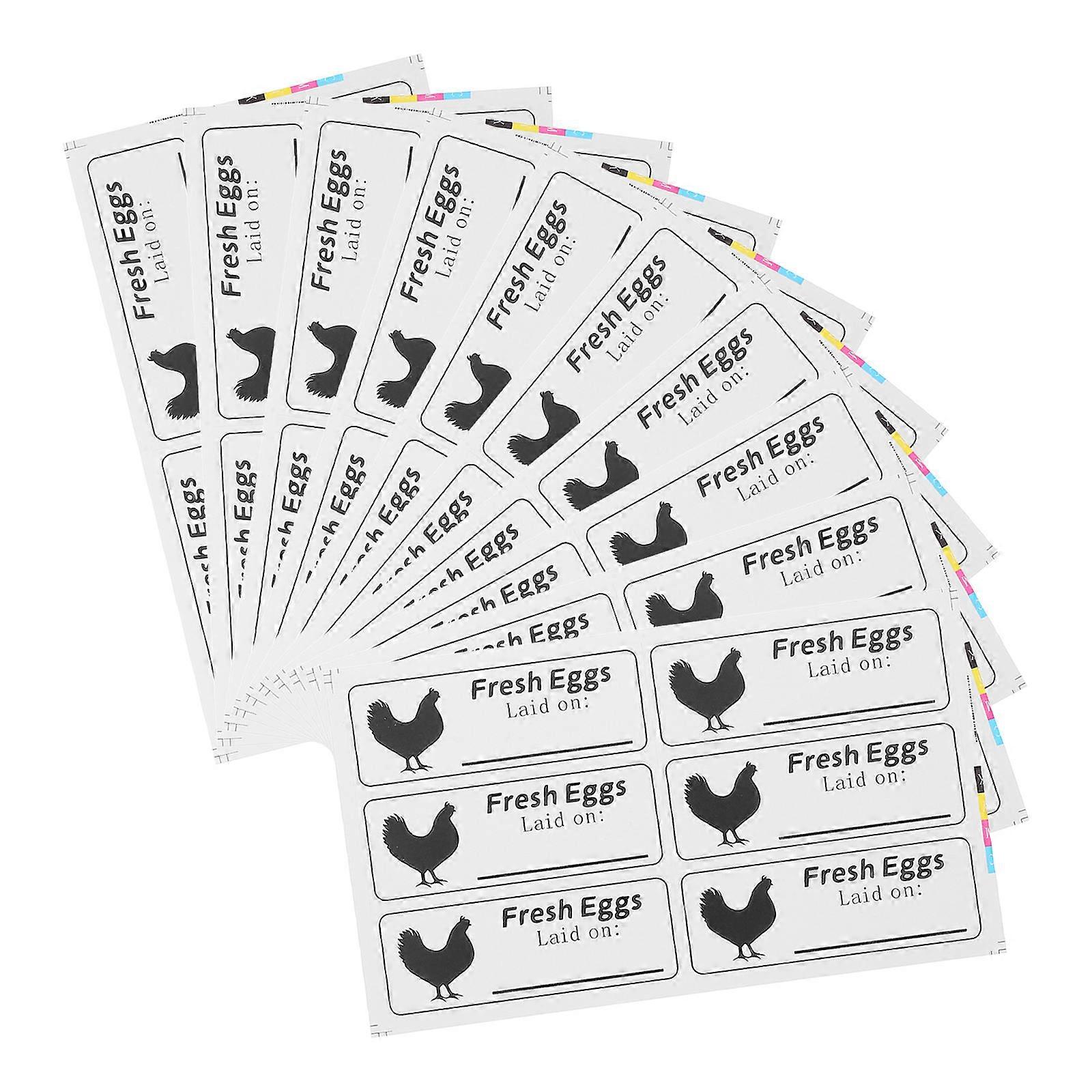 40 Sheets Egg Date Stickers Egg Care Labels Egg Production Stickers
