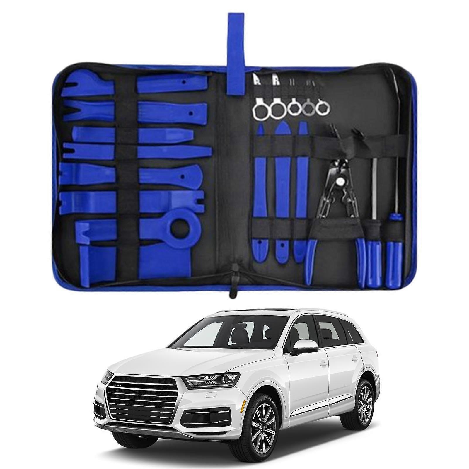 Car Trim Removal Tool Set, Tool Set for Removing Car Trim, Trimming Tools, 19Piece Pry Tool Set, Ergonomic Tool Set for Removing Blue