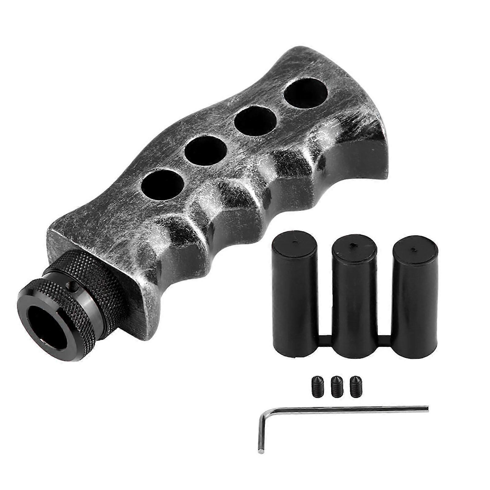 Universal Car Resin and Aluminum Alloy Manual Transmission Gear Shift Knob Handle Shifter Lever Gray