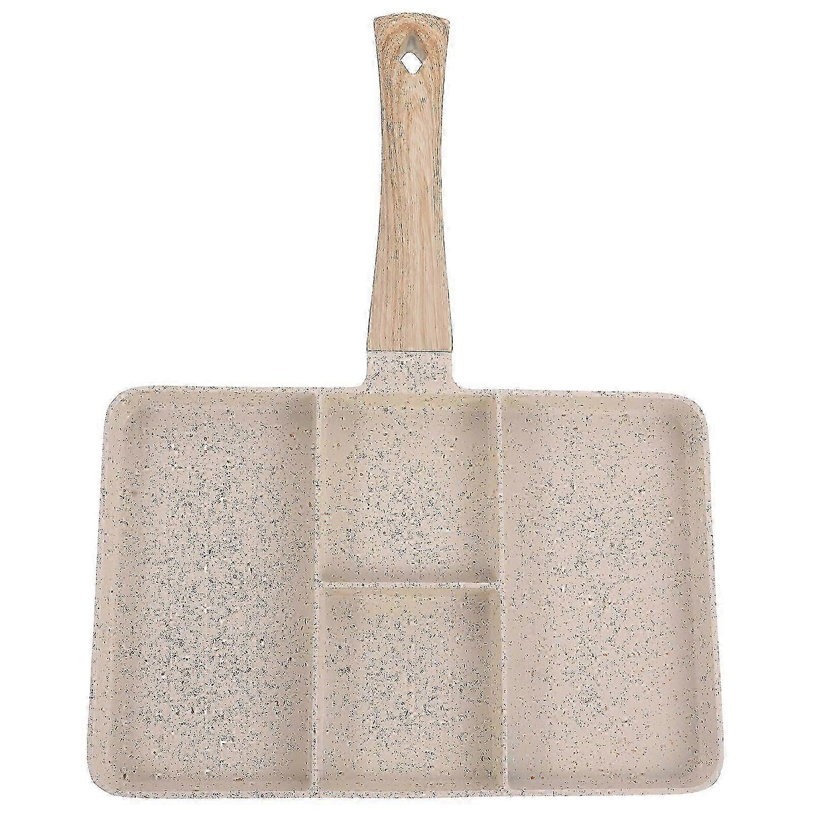 Multi-Function Ergonomic Chicken & Steak Frying Pan - 35x27.5x2.3cm Beige