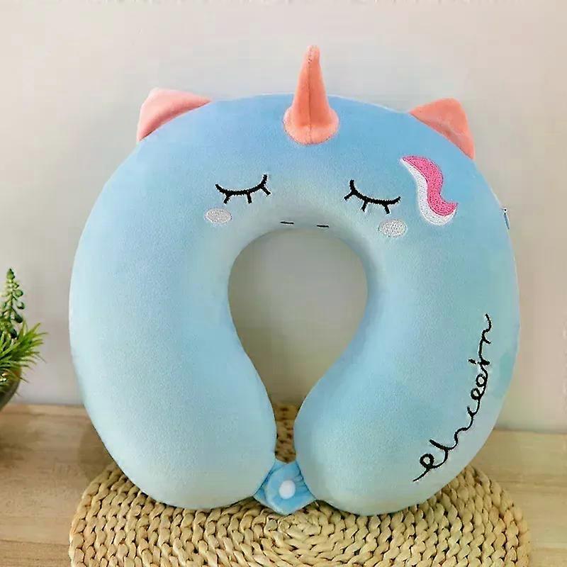 U Shaped Memory Foam Neck Pillows Cartoon Soft Travel Pillow Massage Cute Neck Pillow Sleeping Airplane Pillow Cervical Bedding