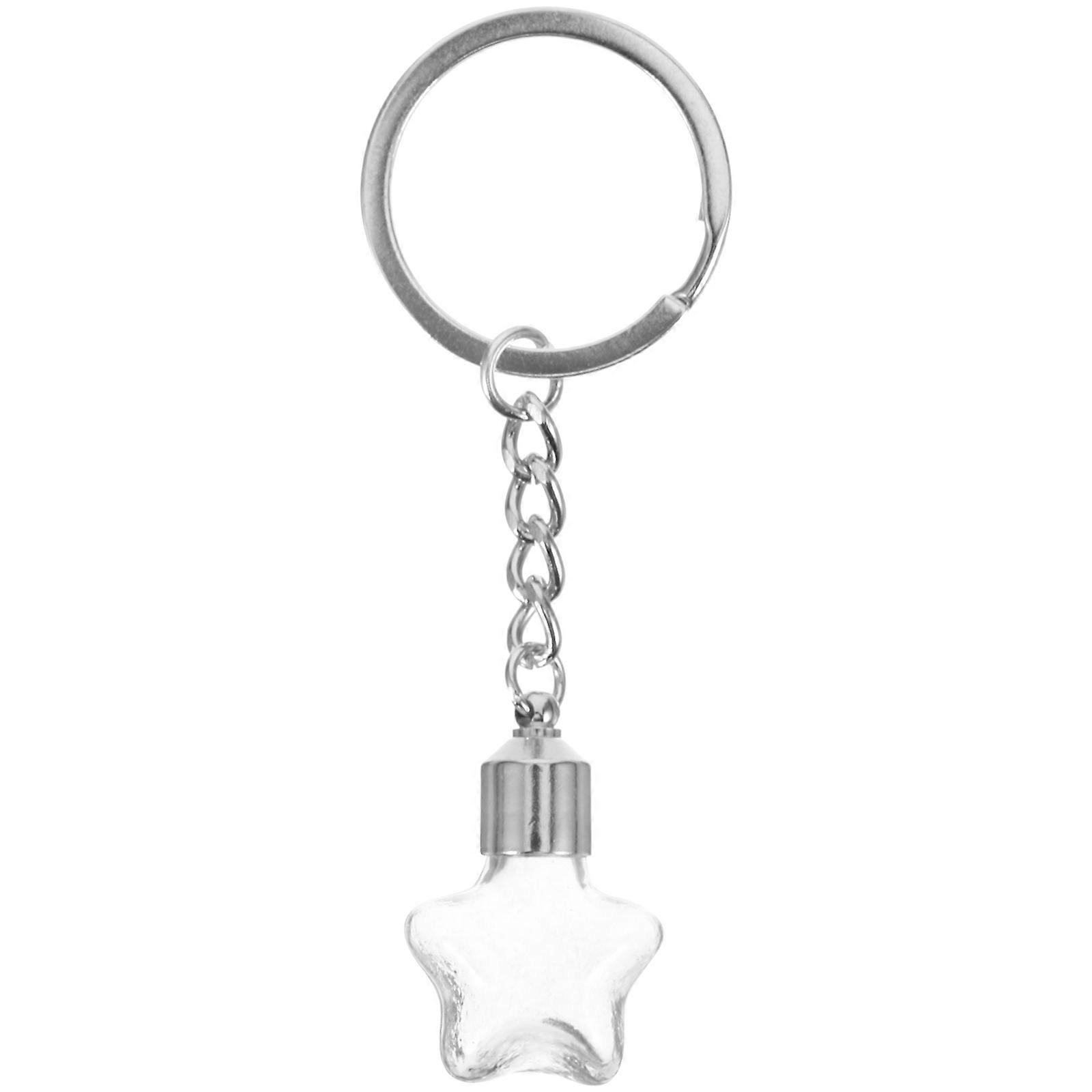 Cute Wish Bottle Keychain – Mini Glass Jar Pendant for Handbags, DIY Drift Bottle Keyring – Unique Accessory for Collecting Treasured Items – Ideal
