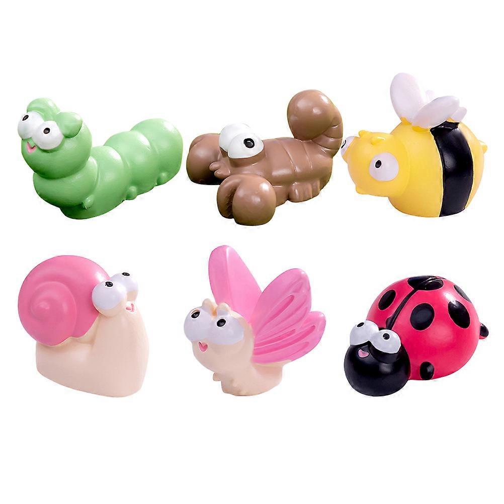 1 Set of Miniature Animal Ornaments Animal DIY Micro Landscape Figurines Mini Resin Figures (Mixed Style)