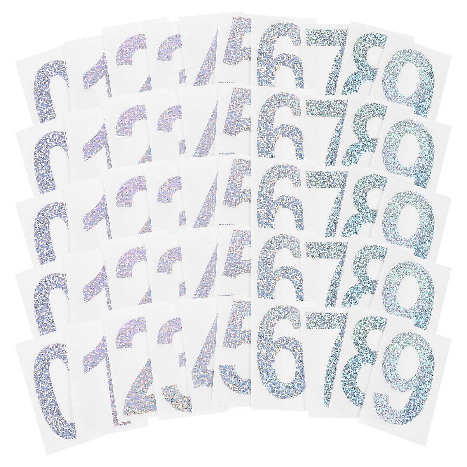 Reflective Mailbox Number Stickers – 5 Sets, Fade Resistant, Self Adhesive Decals for Night Visibility, Fluorescent Labels for Mailboxes and Doors