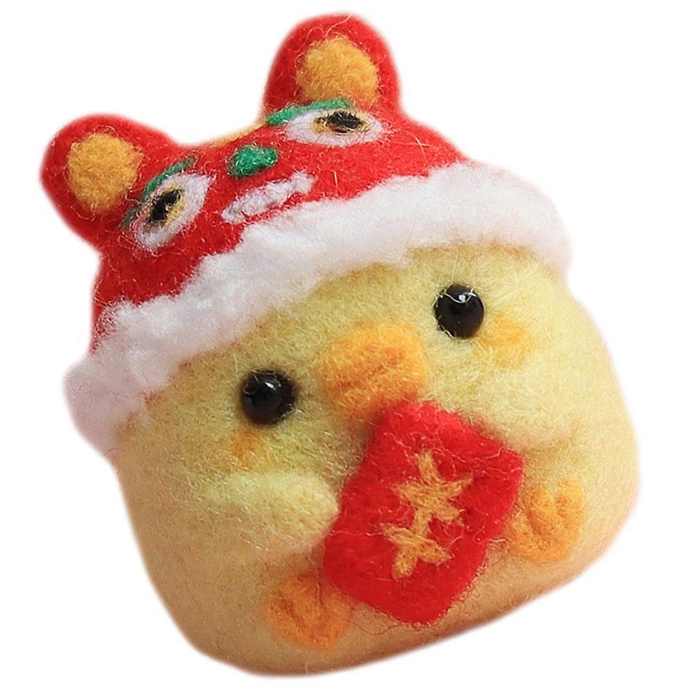 Beginner Needle Felting Kit Wool Felt Crafts 3.9×2.4×2in Duck-Shaped Decoration For All Ages 1 Set
