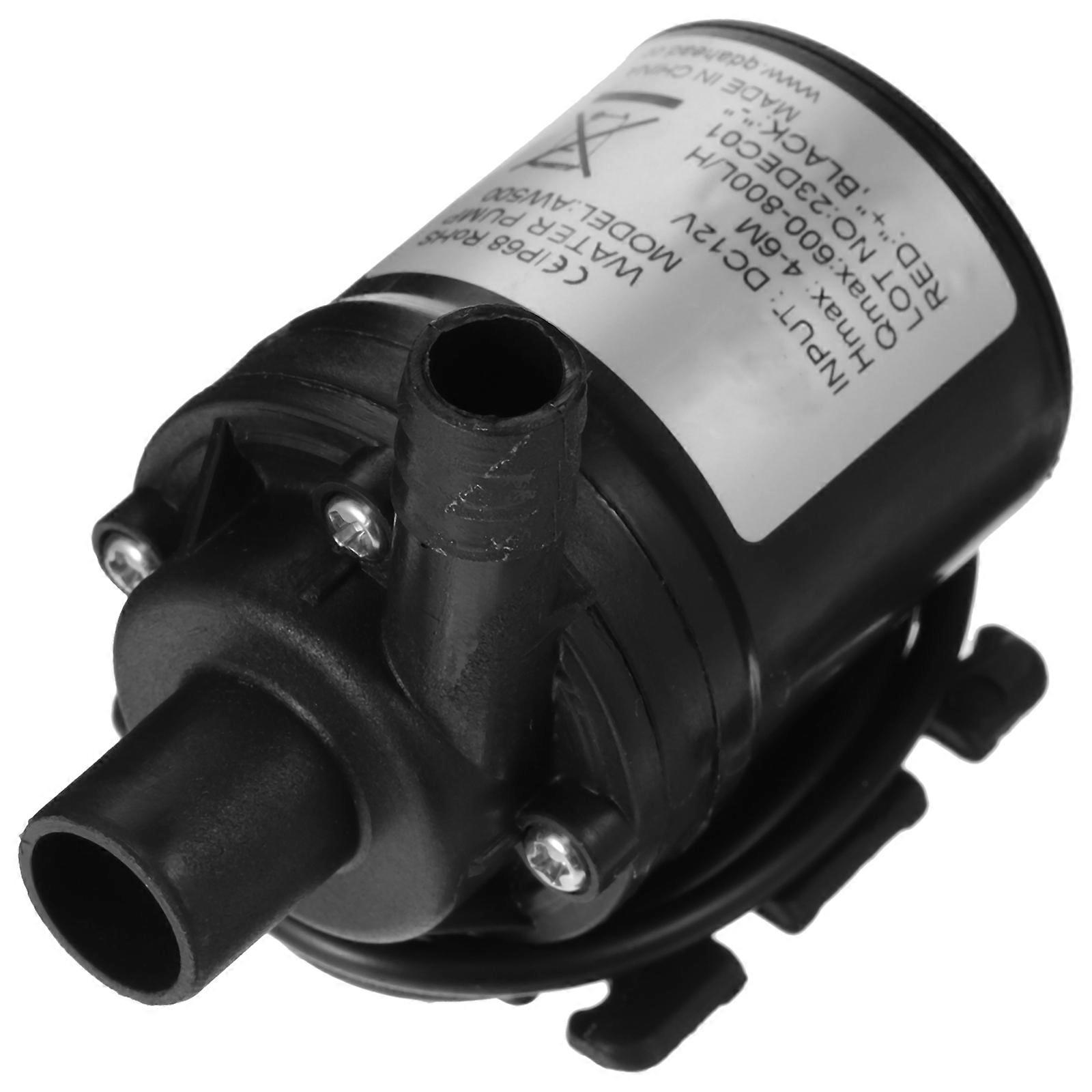 Small Water Pump Circulating Booster Pump for DIY Projects Black Nylon Material 1Pcs