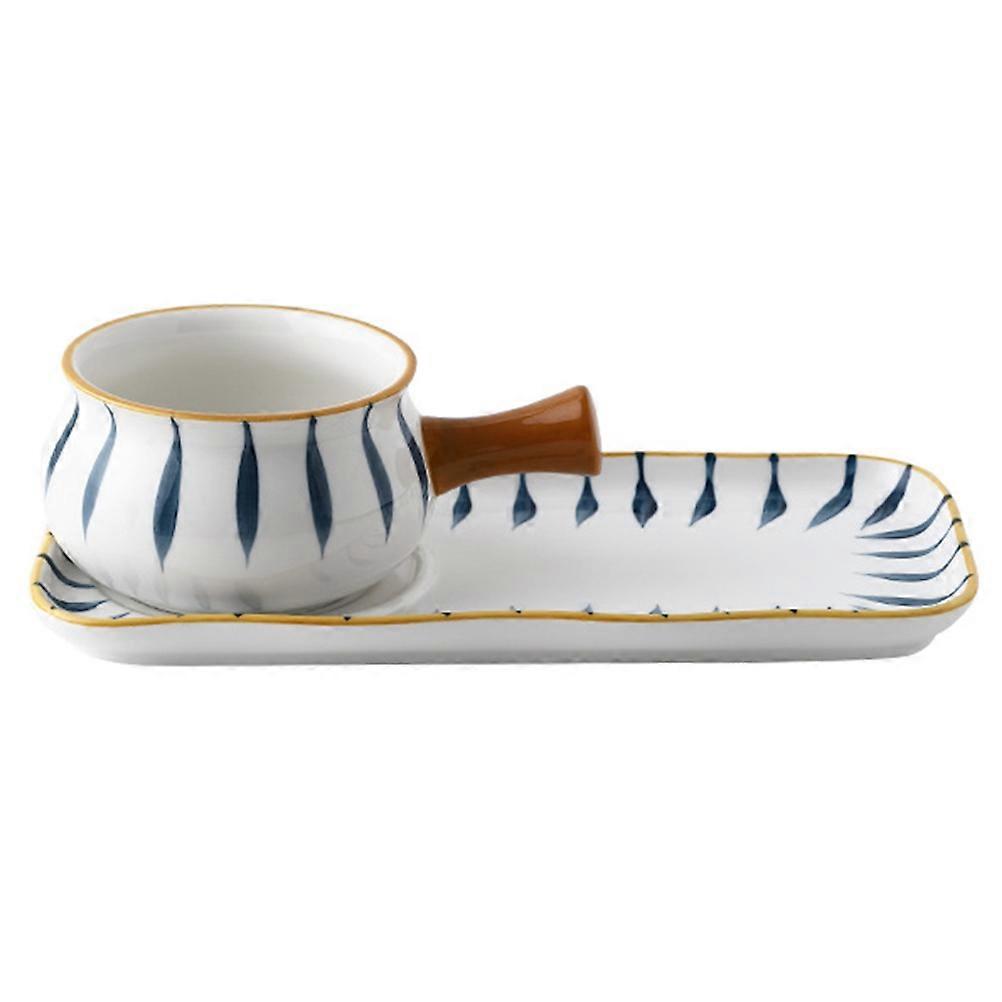 Stylish Ceramics Milk Pan And Soup Pot Set Designed For Home Cooking Suitable For Housewives Holding 650ml Capacity