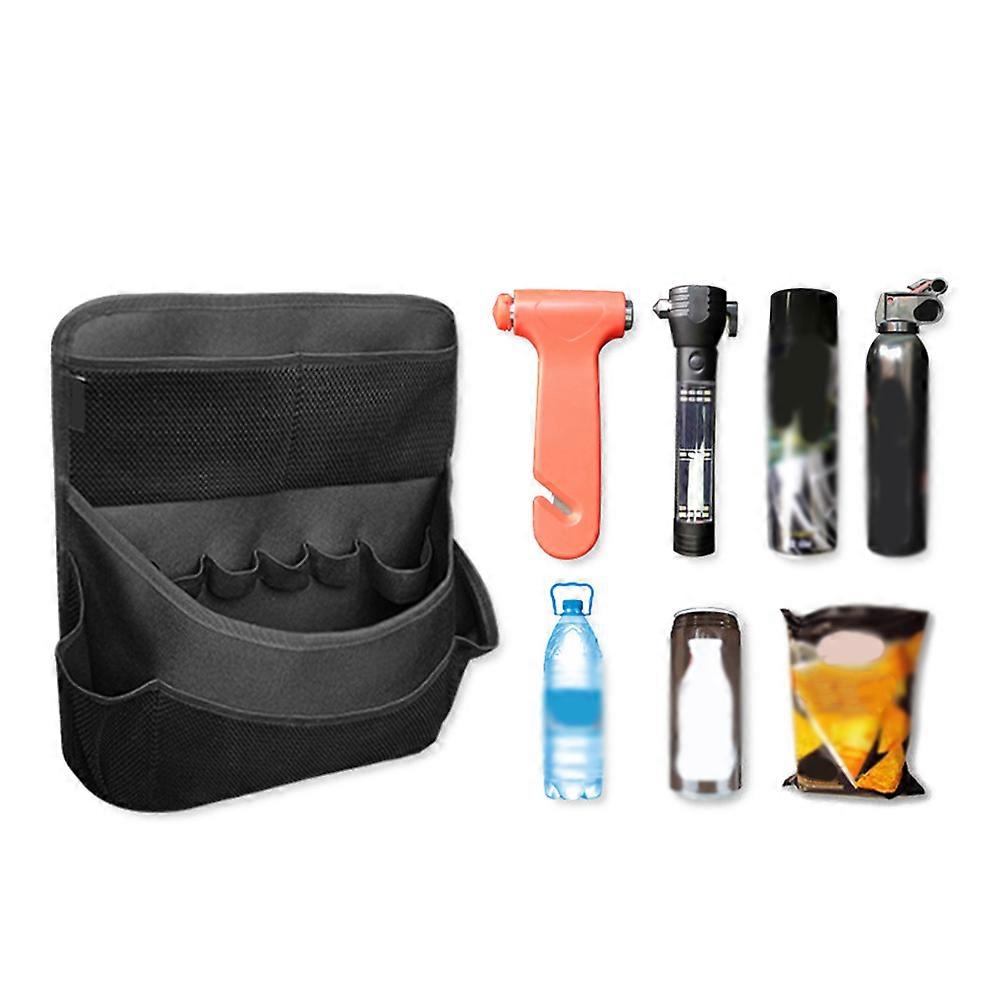 Heavy Duty Car Net Organizer For Vehicle Tidy And Organization In Black Suitable For Car Owners 1Pack