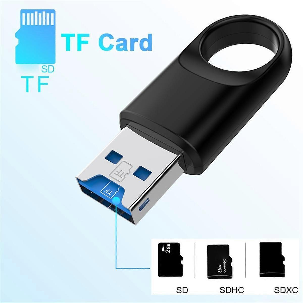 Flash Memory TF Card Reader USB3.0 Adapter for TF SD PC Laptop Driving Recorder High-Speed Card Reader Universal