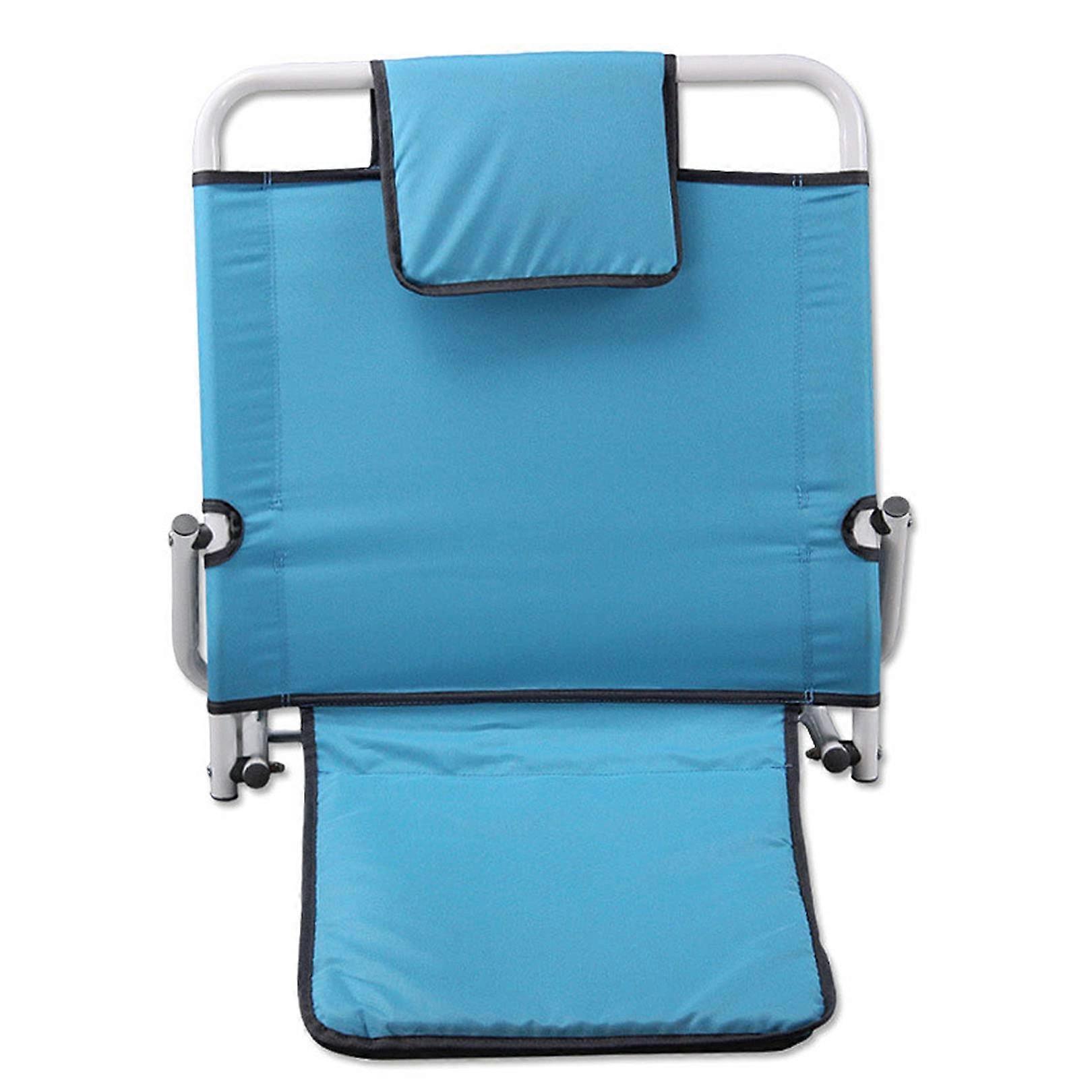 Bed Backrest Back Support for Sitting on Bed, Portable Folding 7Way Adjustable SitUp Backrest, Light Blue A