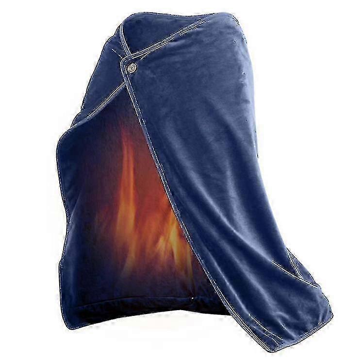 2025 Usb Heated Blanket Soft Fleece Electric Shawl With Buttons