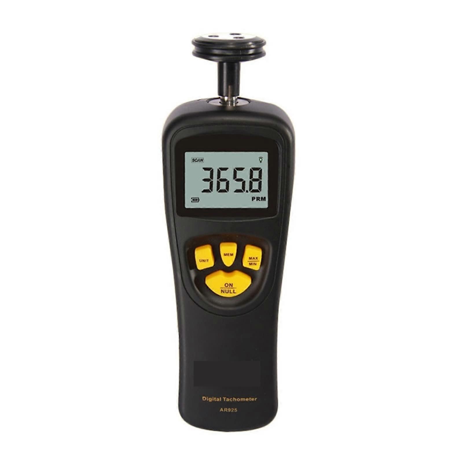 Digital Display Contact Tachometer 0.519999 RPM Speed Meter AR925 Speed Tester for Electric Motors, Multifunctional