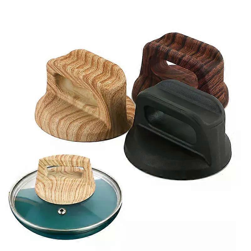 Universal Pot Lib Knobs Caps Wooden Heat-Resistant Cooking Pan Lid Covers Replacement Lifting Handle Kitchen Cookware Handgrip 