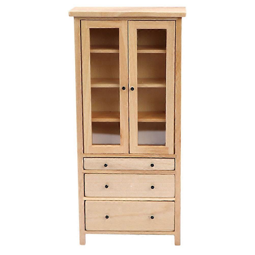 Creative Light Yellow Mini Bookcase for Decoration Design Mini House Furniture in Plastic
