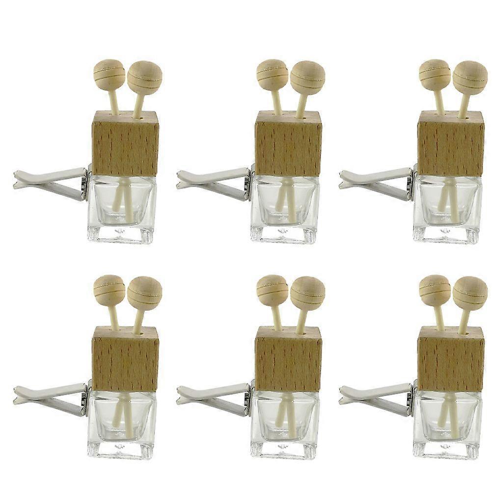 6pcs Car Perfume Glass Diffuser Bottles Essential Oils Diffuser Organizers
