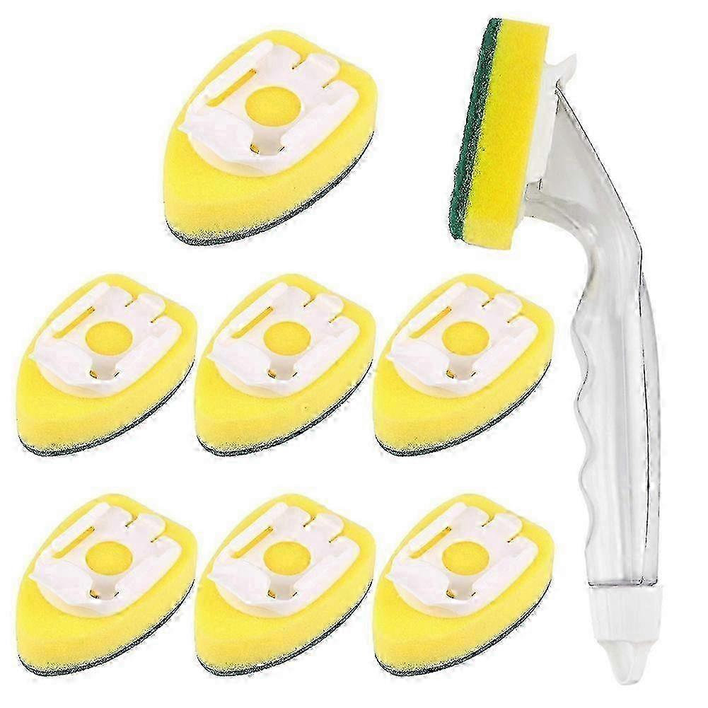 Éponge à vaisselle robuste avec poignée non rayante et réutilisable