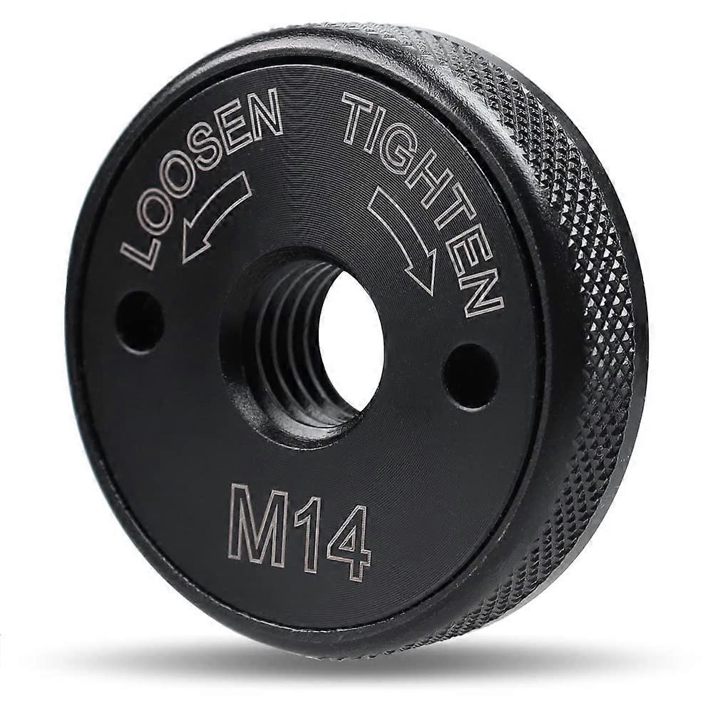 M14 Thread Angle Grinder Clamping Nut Replacement, Quick Release Fast Locking Flange Nut Pressure Plate, Black