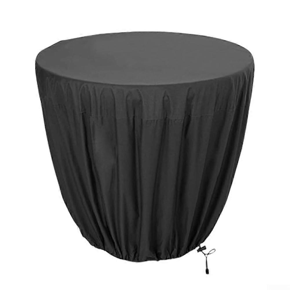 Cover for garden well, 210D Oxford fabric, waterproof, with drawstring, Black (91x107cm)