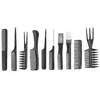 10 pezzi spazzola professionale per capelli, pettine da parrucchiere, set di strumenti per lo styling per la cura dei capelli