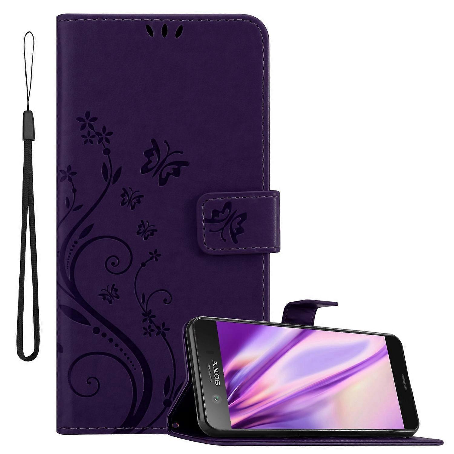 Sony Xperia XZ1 COMPACT Protective Case - with Floral Print and Card Slot