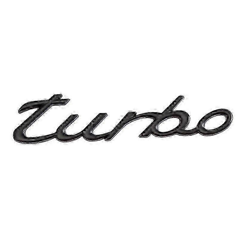 Chrome Silver Matt Gloss Shiny Black Trunk Letters " turbo " Emblem...