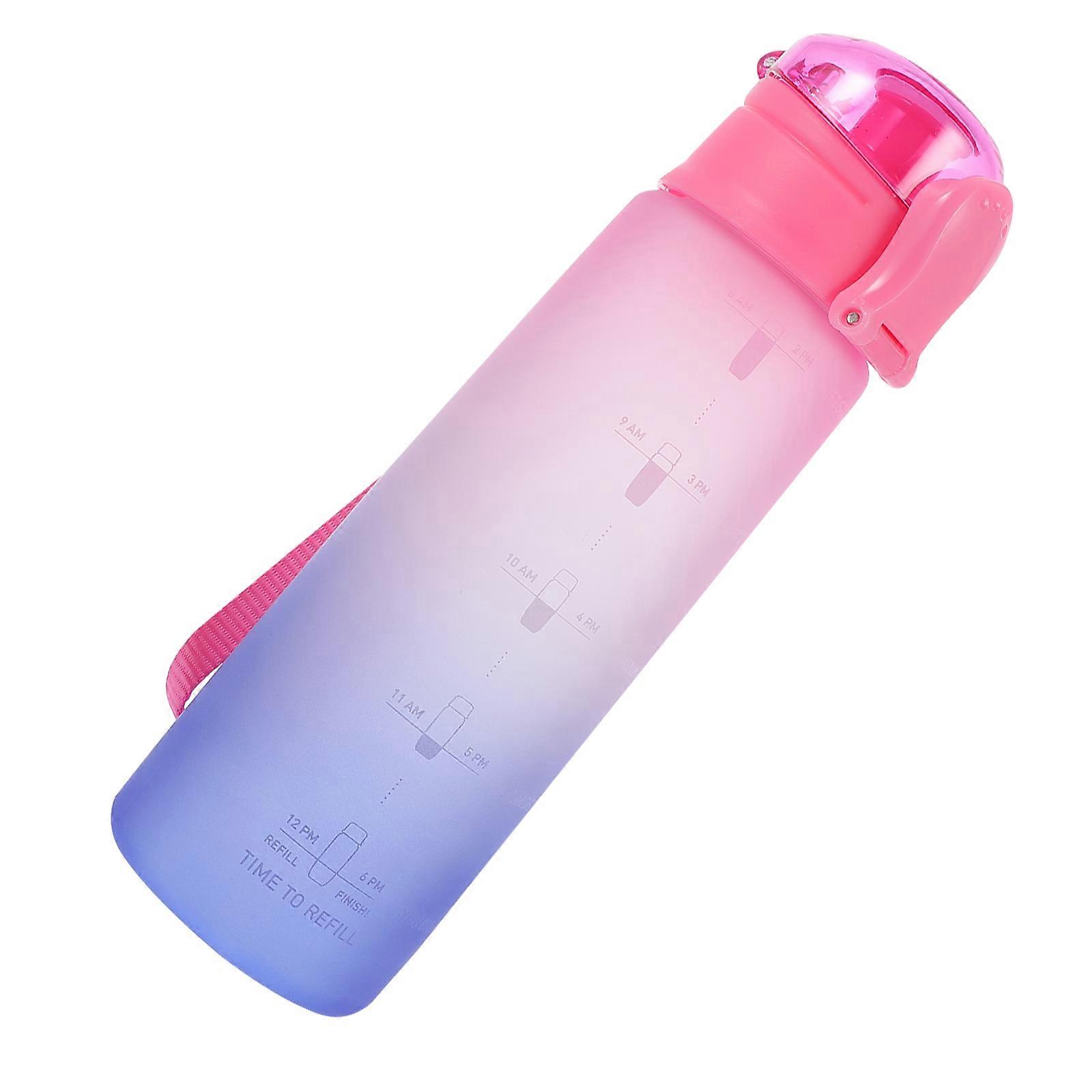 Sports Beverage Bottle Gradient Color Water Cup for Indoor Use Tritan Pink Storing Beverages 1Pc