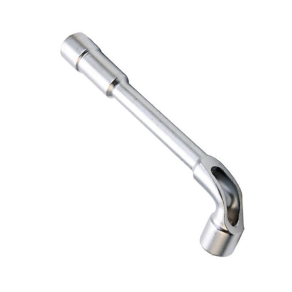 7mm Dual Heads Polished Perforation Elbow Wrench Spanner (Silver)