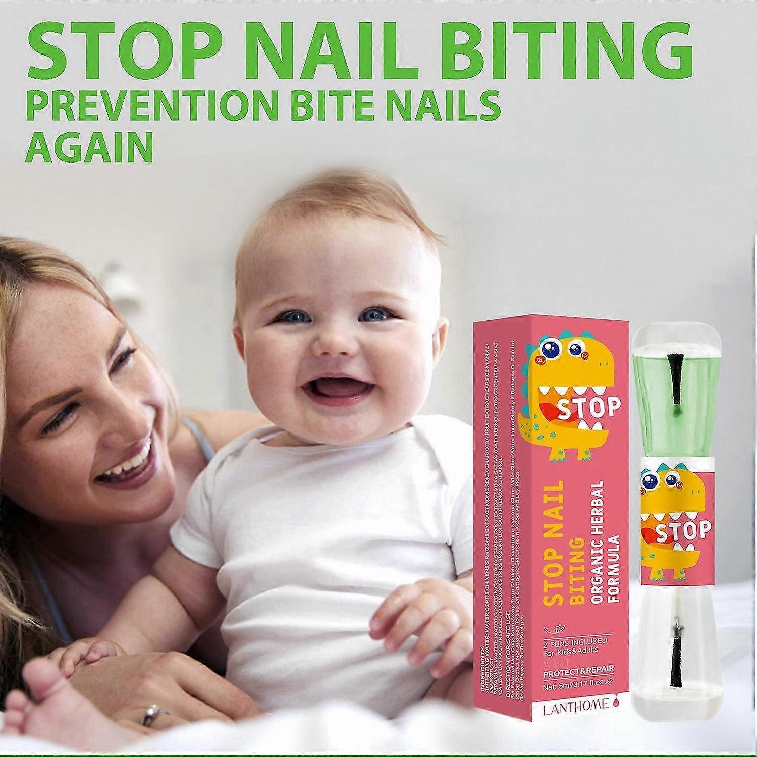 Anti-Nail Biting Solution for Kids, Natural Bitter-Tasting Nail Polish to Prevent Thumb Sucking and Chewing Habits