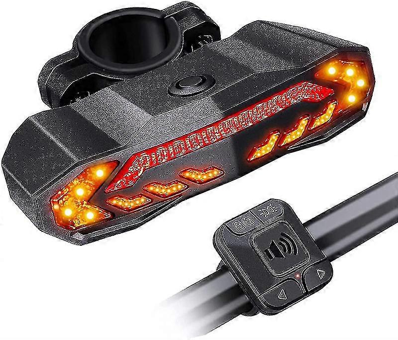 Bicycle Alarm with Remote Control & Rear Light, 110 Db Anti-theft Alarm for Bikes