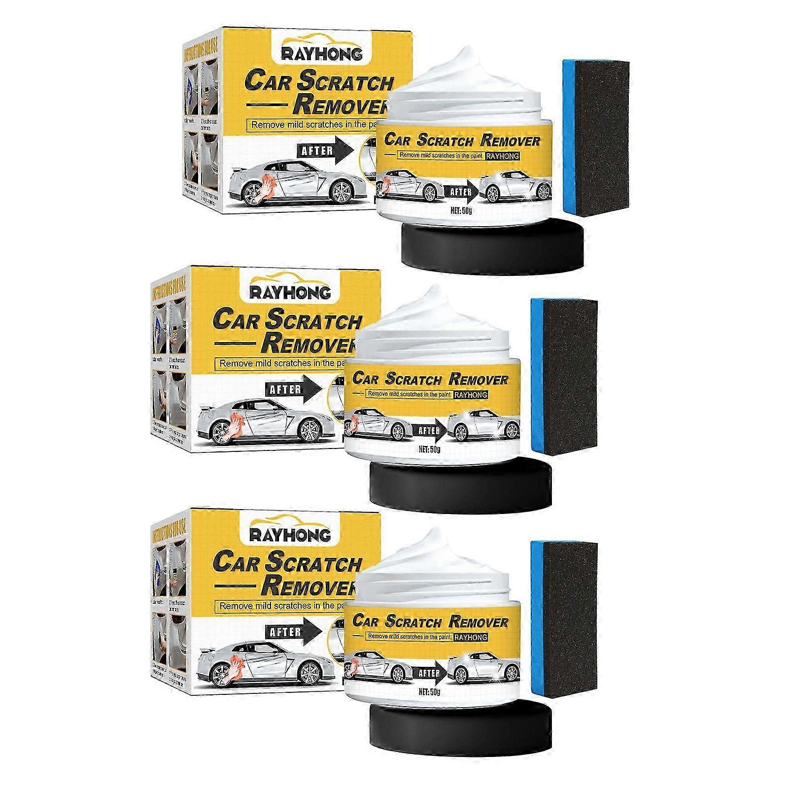 Car Polishing Compound Scratch Remover with Sponge Waterproof Lasting Auto Scratch Covering Agents for Car Vehicles