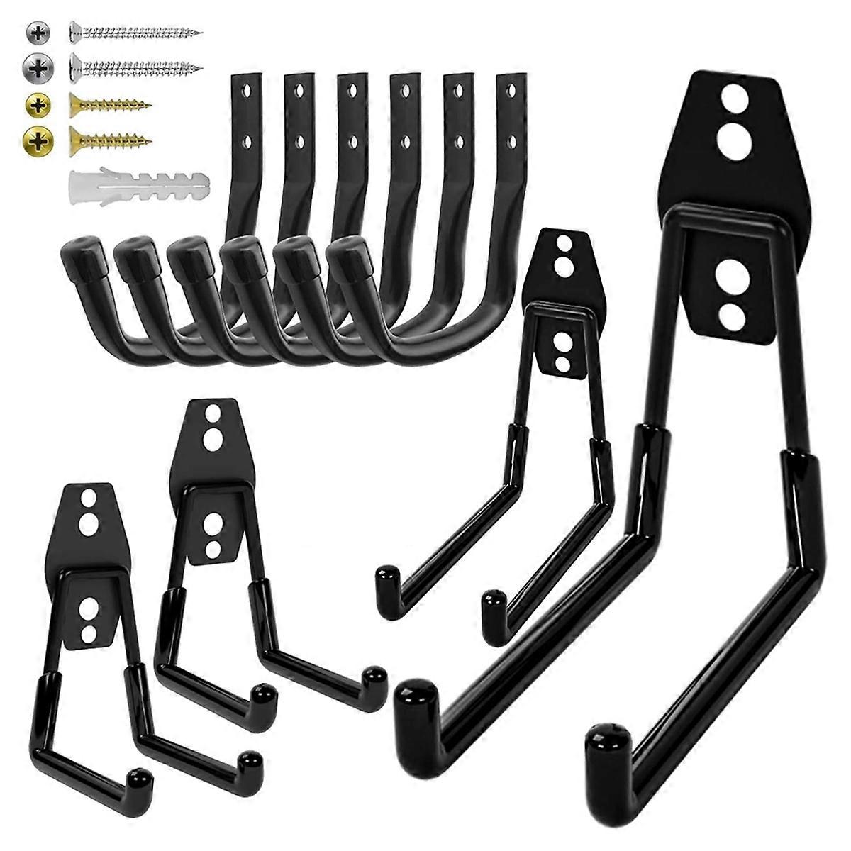 10pcs Heavy Duty Garage Wall Hooks - Utility J Hooks