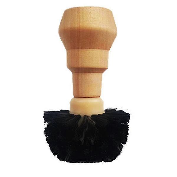 58mm Coffee Machine Powder Container Cleaning Brush, Solid Wood Handle Brush
