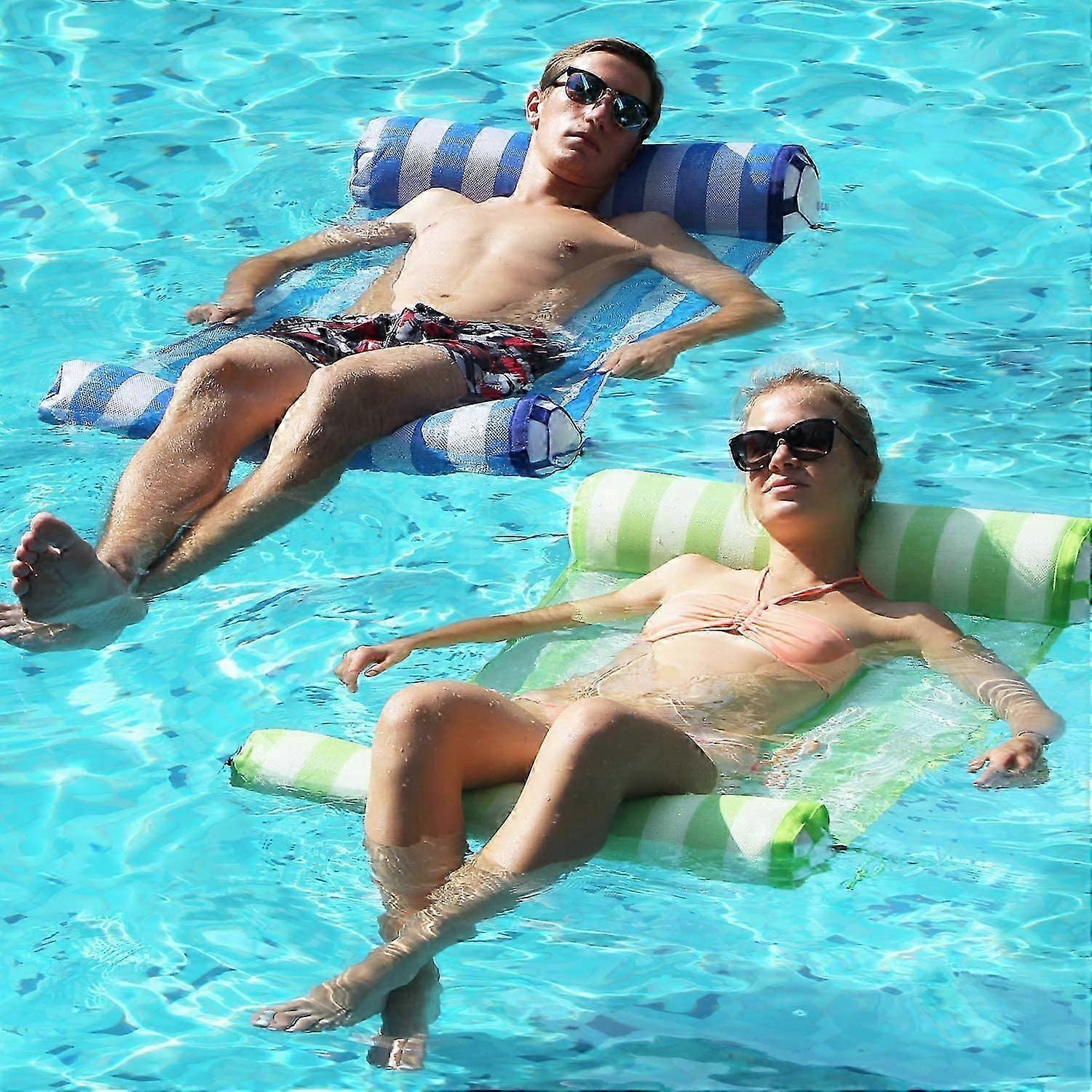 Pool Floats - 2 Pack aufblasbare Pool Float Pool Floaties mit Luftpumpe