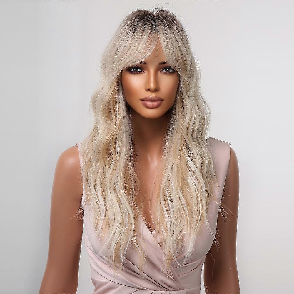 White Blonde Machine Made Heat-Resistant Glueless Wear and Go Wig - Natural Look for Daily Wear