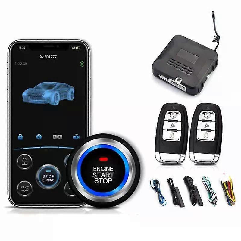 Car Keyless Entry System Engine Start Alarm System One-button Start/Stop System Remote Starter Stop Accessories Universal