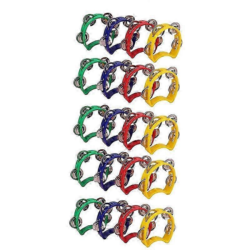 20Pcs Plastic Tambourine Musical Instruments