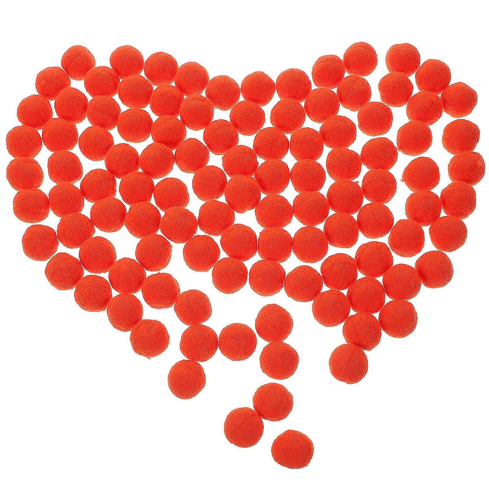 Polyester Ball DIY Materials Colorful Plush Ball Toy for 500Pcs Orange
