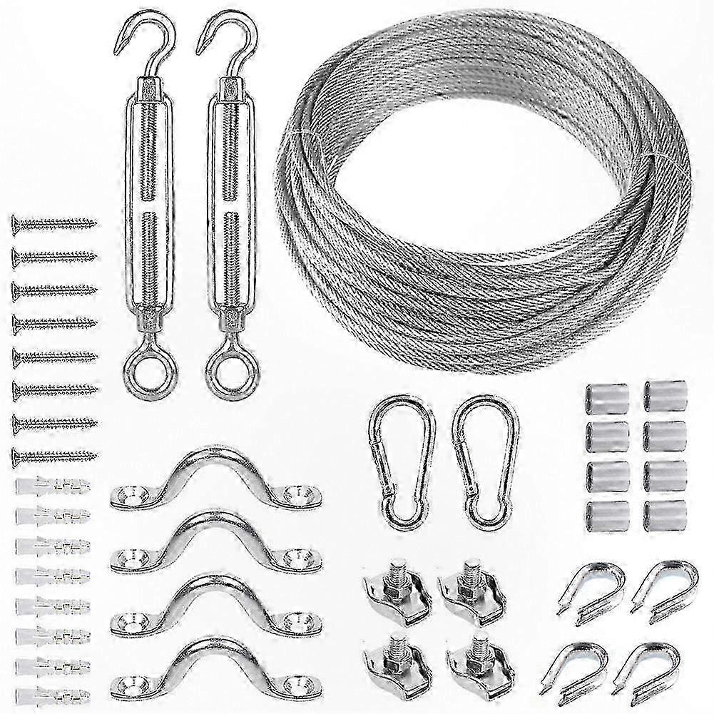 20M PVC-Coated Steel Wire Rope with M5 Tensioner for Fencing and Railings