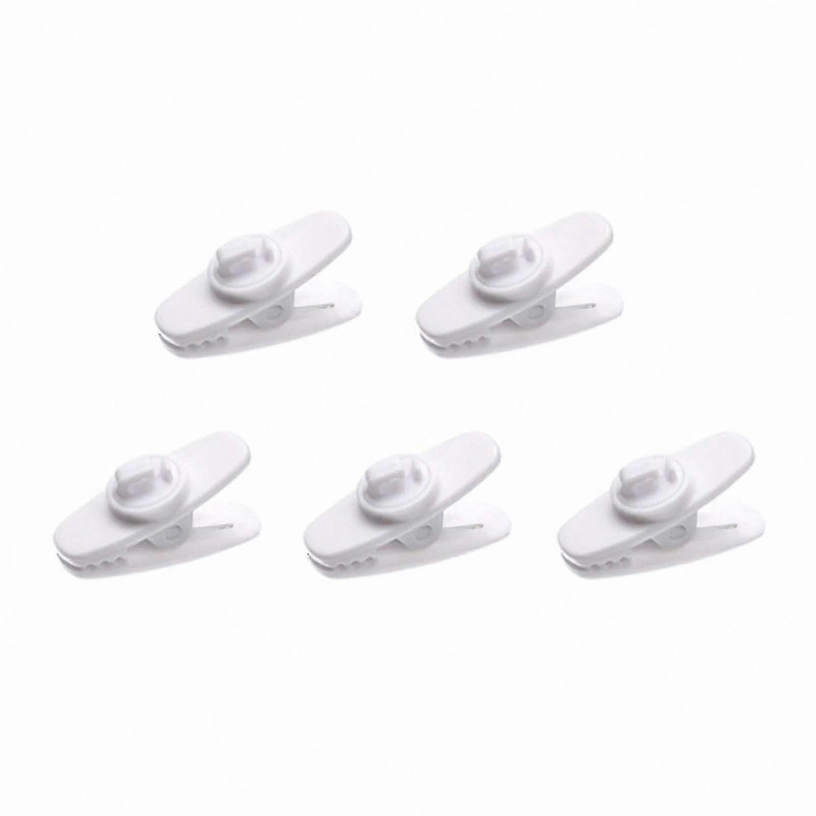 Rotatable Plastic Cable Clips for Earphone, 5pcs White