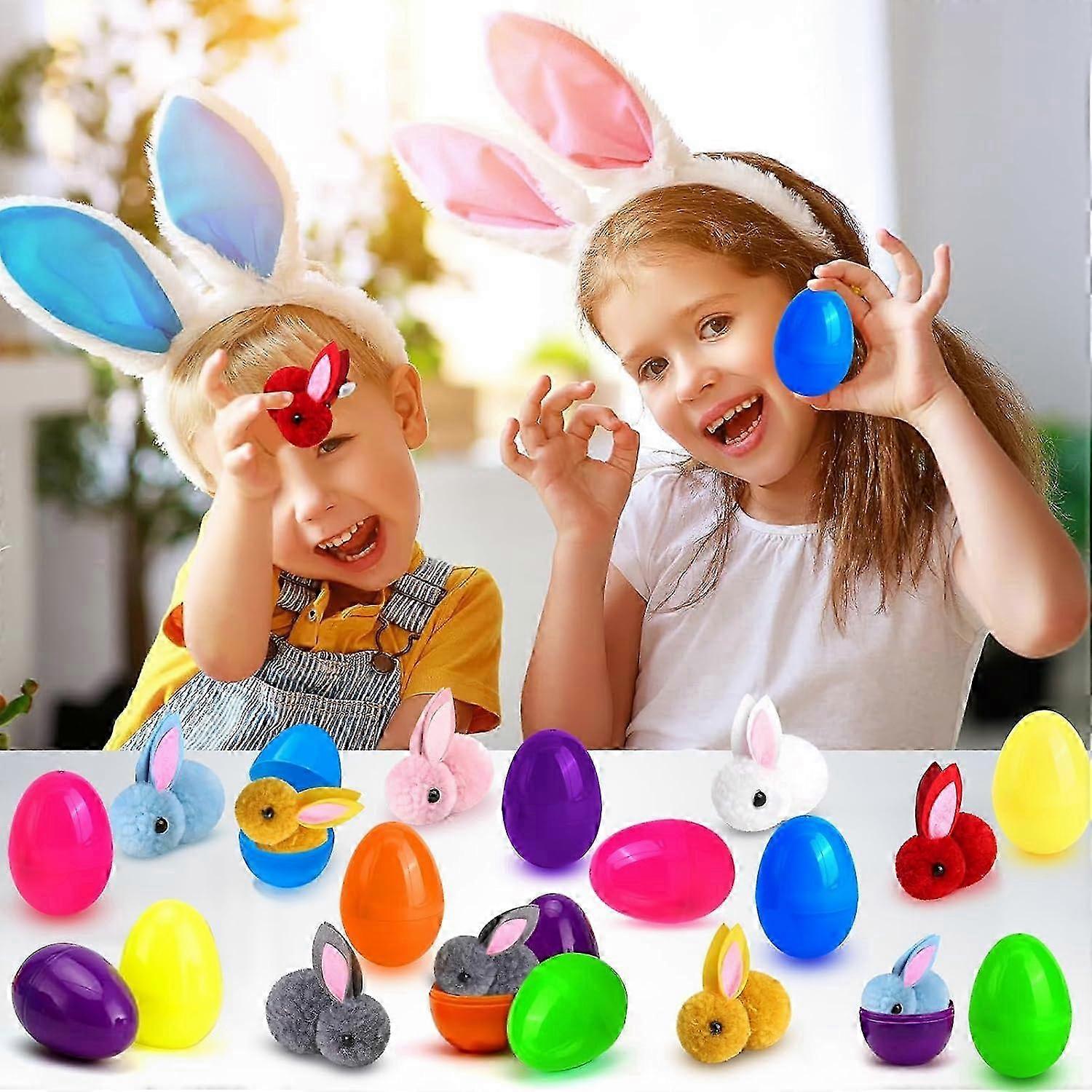 36 Pcs Easter Egg Fillers with Easter Bunny Basket Stuffers Easter Eggs with Toys Inside 2025