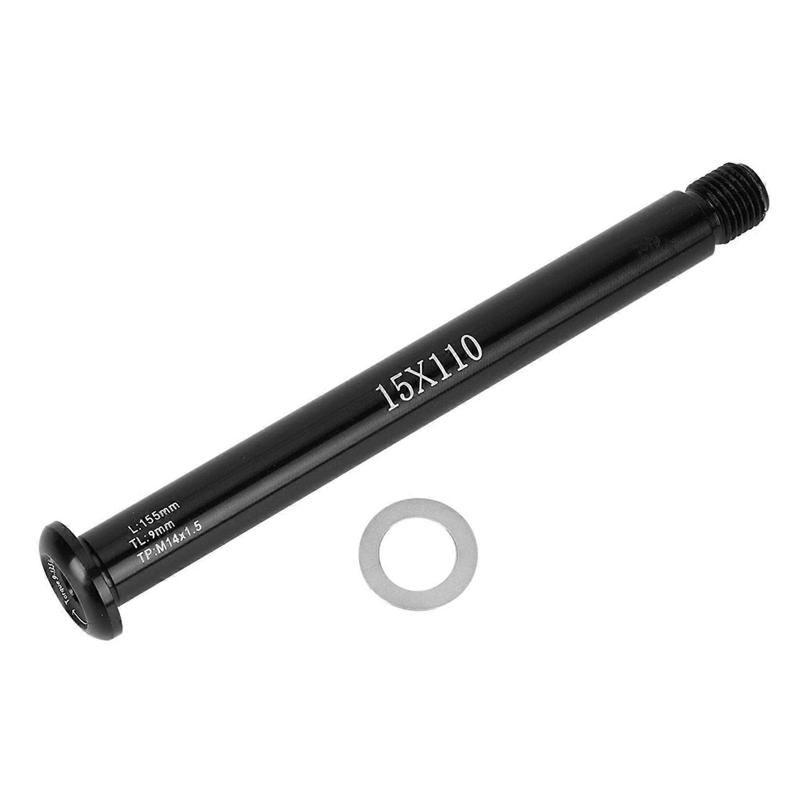 Front Fork Axle Black Aluminium Alloy Hub Tube Thru Shaft Boost for RockShox Mountain BikeFoxQR15x110MM