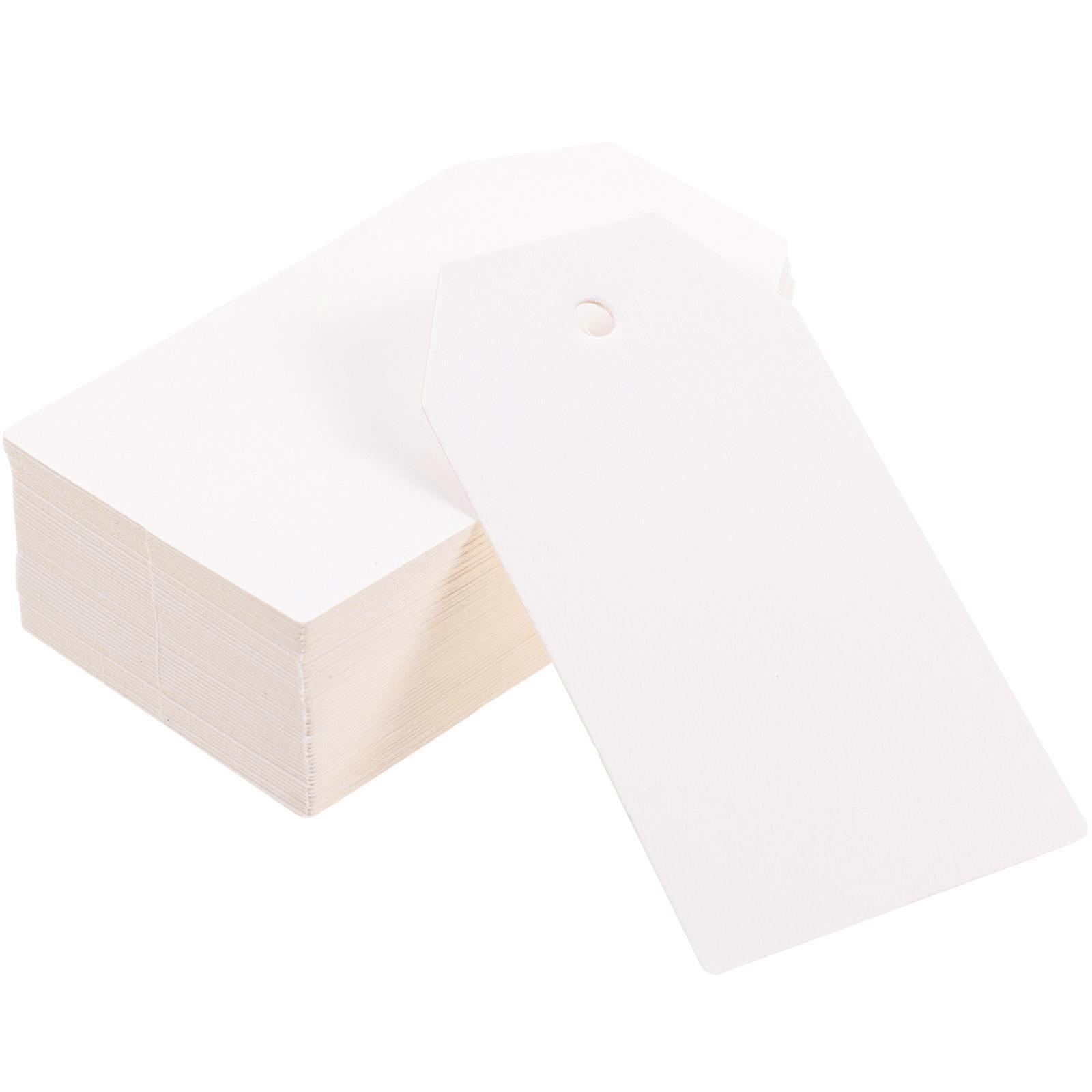 200Pcs Blank Paper Tag for DIY Use White Hanging Printable Label