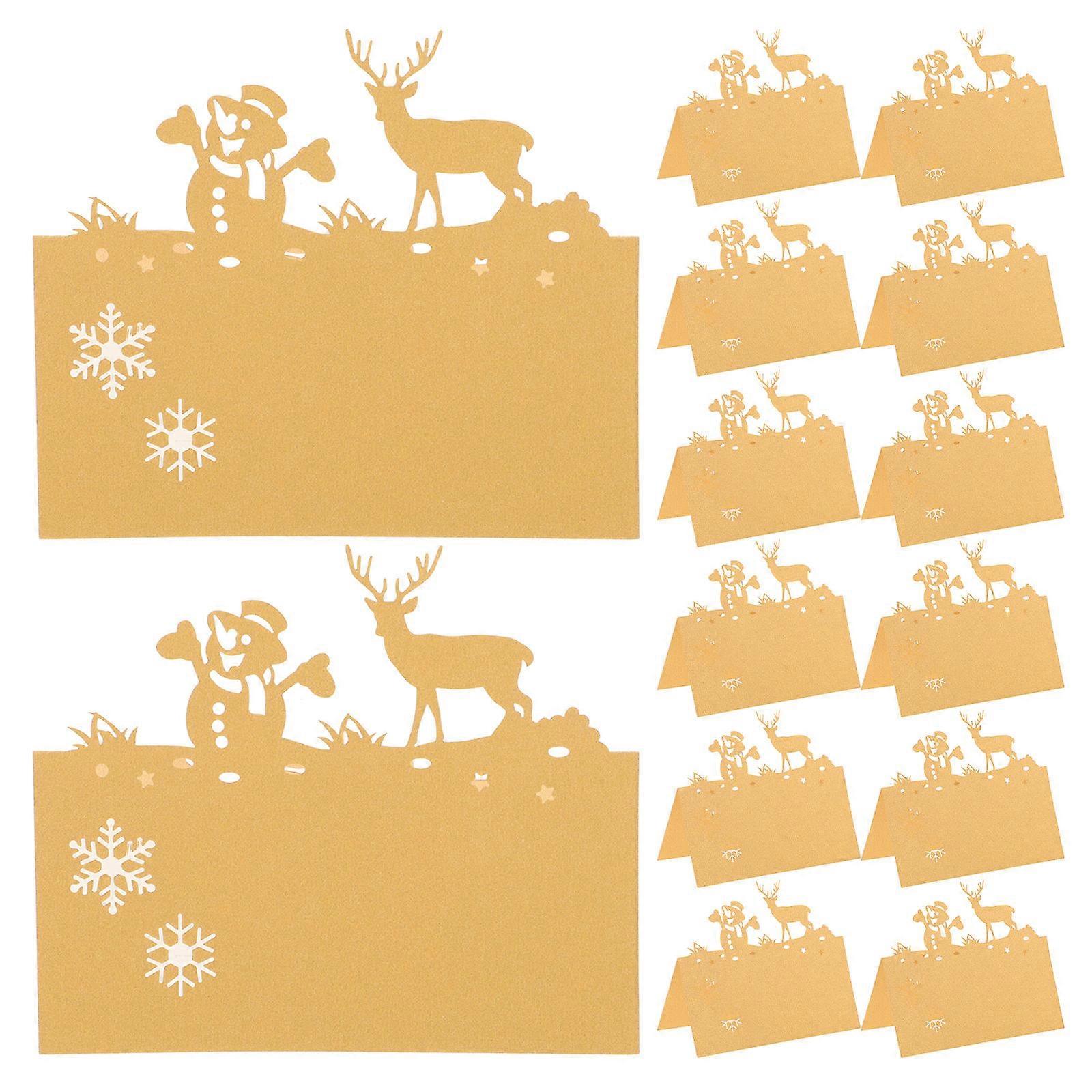 Paper Table Place Cards Christmas Function Paper Seating Cards 200Pcs