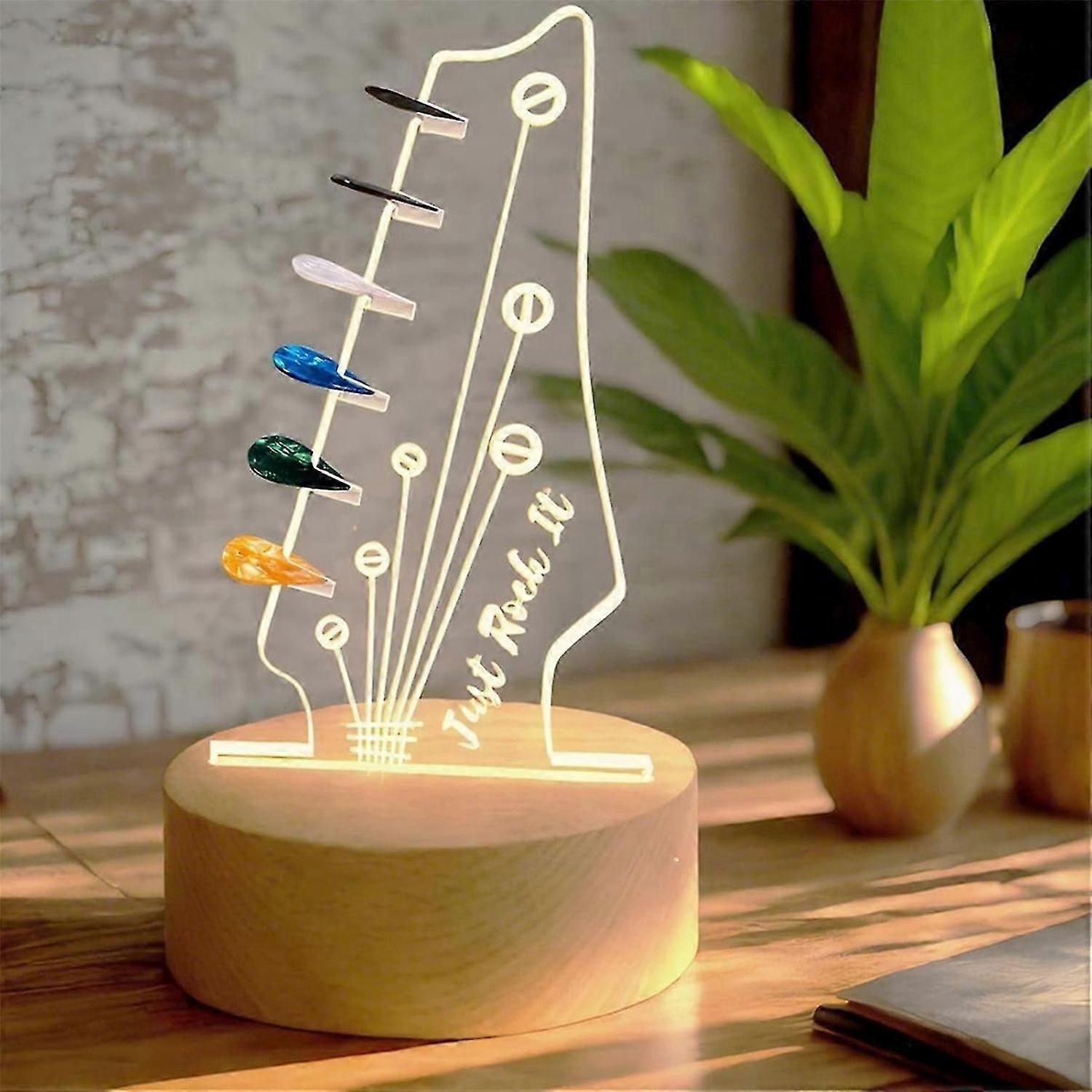 Guitar Pick Display,Luminous Pick Storage Rack Oval Base