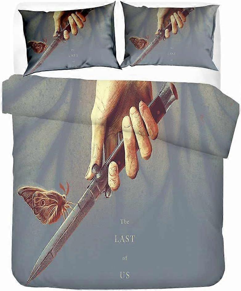 w429 100% Natural Bamboo 3-Piece The Last of US Duvet Cover Sham Set with Zipper - Softest Cool Bedding Perfect for Skincare pattern 02) m429