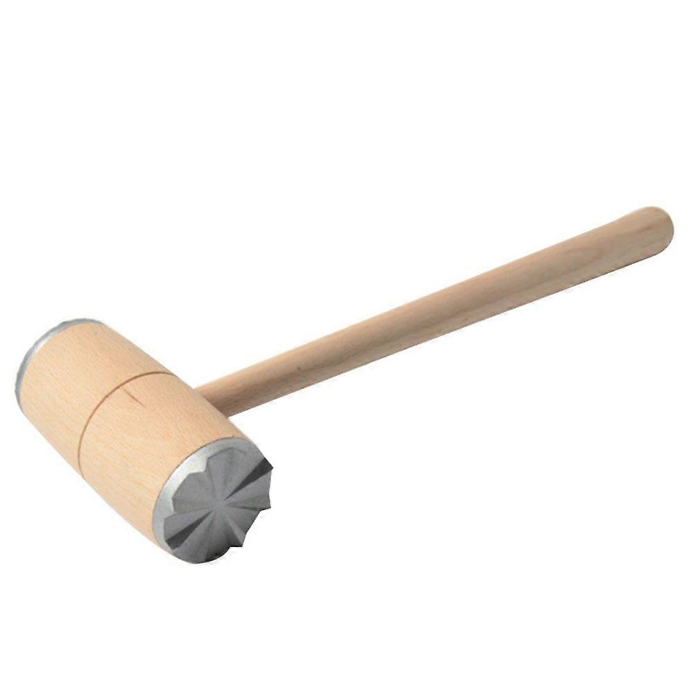 Two Sides Wood Meat Hammer Mallet Pounder for Tenderizing Steak Beef Practical Kitchen Tool