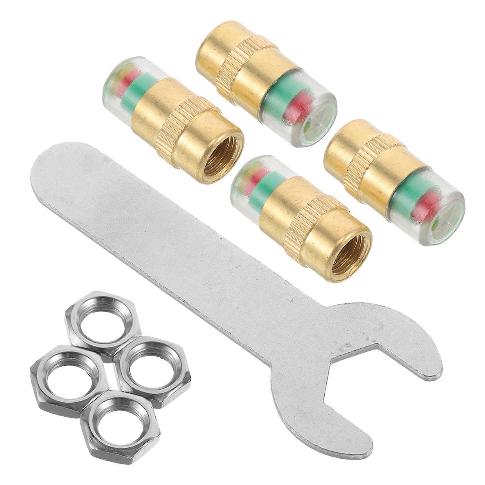 Tire Pressure Monitor Valve Stem Caps for Truck Wheels 4Pcs Sensor Indicator Caps