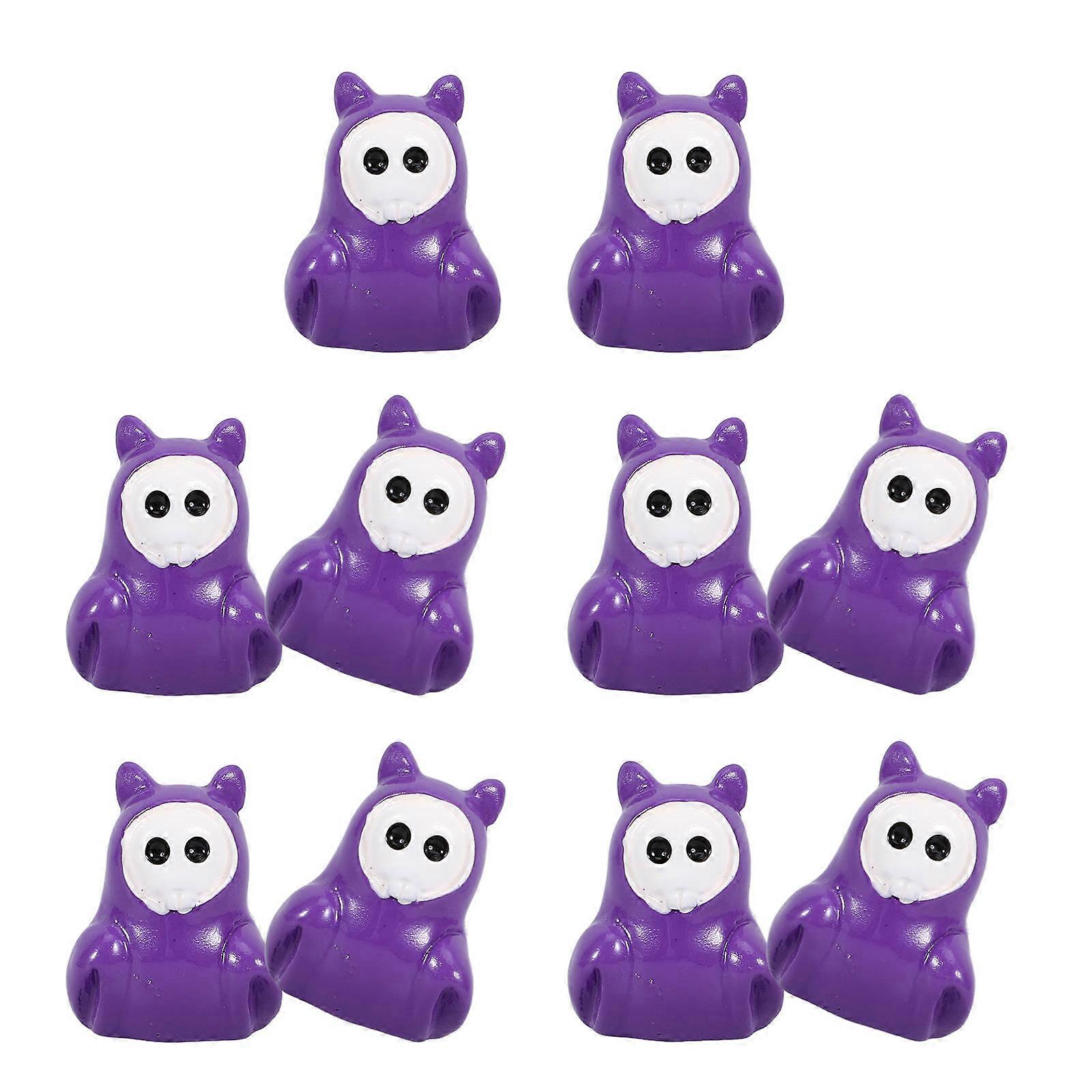 Halloween Mini Ghost Resin Figurines for Decor 40Pcs Purple Table Display